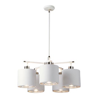 Balance White/Polished Nickel 5lt Chandelier