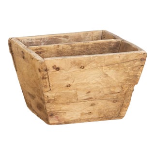 Primitive Wood Kitchen Storage Bucket For Sale