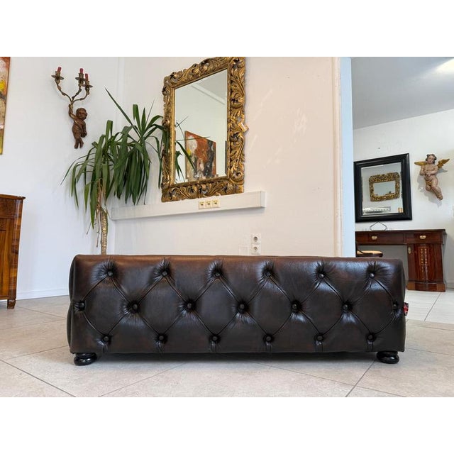 Chesterfield Coffee Table in Leather For Sale - Image 4 of 11