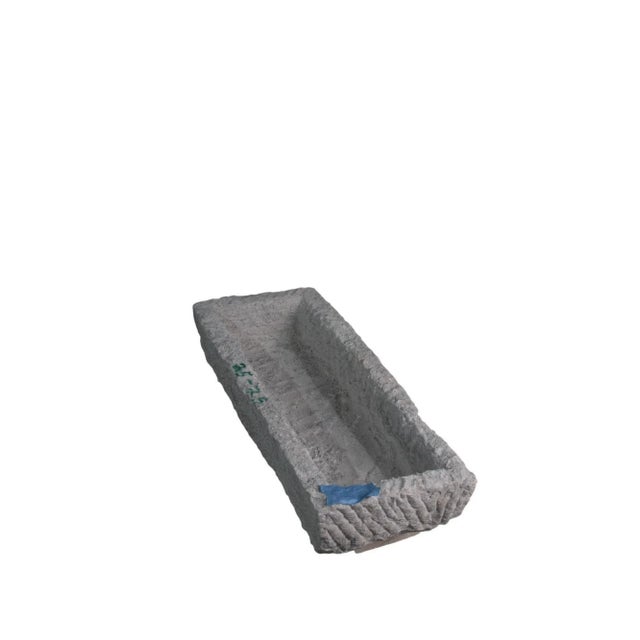 32" Inch Long Hand Chiseled Stone Trough 24-25 For Sale - Image 4 of 6