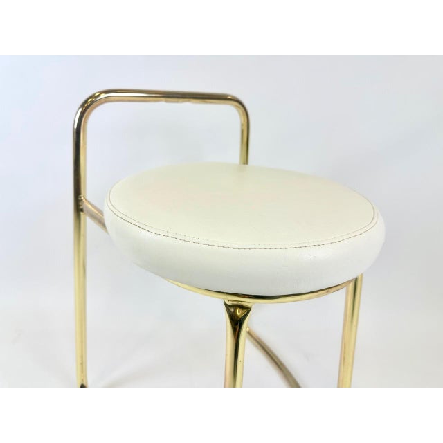 Vintage Italian Gilded Stool, 1980s, in Very Good conditions. Designed 1980 to 1989