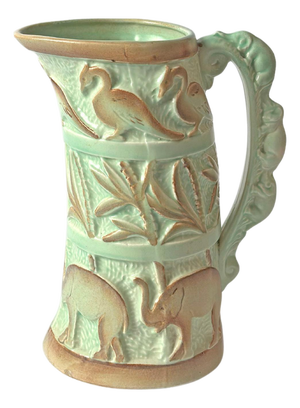 Art Deco Tropical Style Ceramic Jug from Burleigh Ware, Burgess & Leigh, 1930s