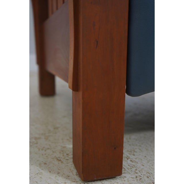 Animal Skin Stickley Cherry Mission Arts & Crafts Morris Chair For Sale - Image 7 of 18