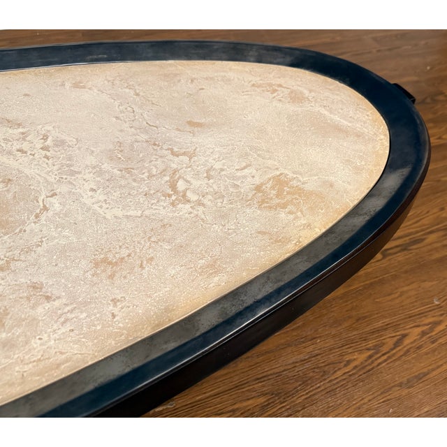 Maitland - Smith Oval Transitional Style Cocktail Table For Sale - Image 12 of 14