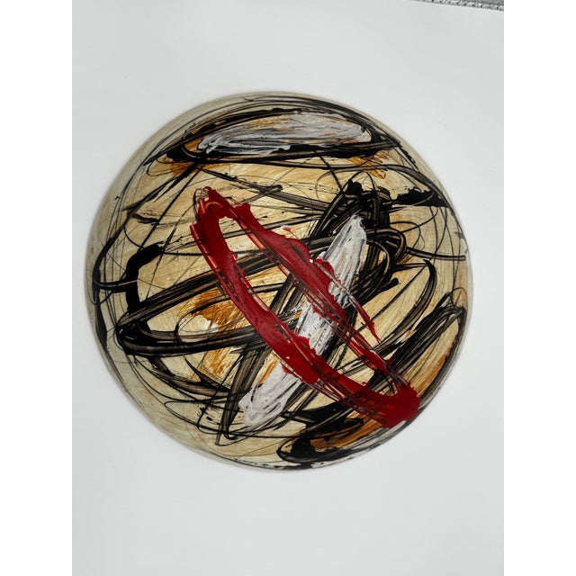 This is a unique Abstract Artwork in Ceramic. Reminiscent of "Sphere of Color - Animal Instinct" by Mexican sculpture Yuri...