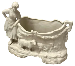 19th Century Traditional Shepherding Motif Centrepiece, France, 1860s