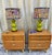 Ceramic Mid-Century Lamps With Psychedelic Shades - a Pair For Sale - Image 7 of 11