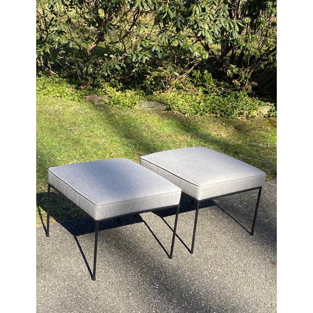 Metal 1960s Paul McCobb Hairpin Stools - a Pair For Sale - Image 7 of 7