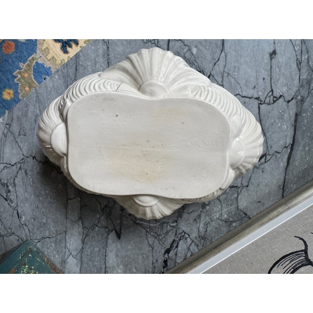 Vintage Hand Cast Scallop Shell Cachepot For Sale In Portland, ME - Image 6 of 9