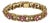 Diamond & Ruby Beaded Bracelet Fancy Link 18k Yellow Gold For Sale