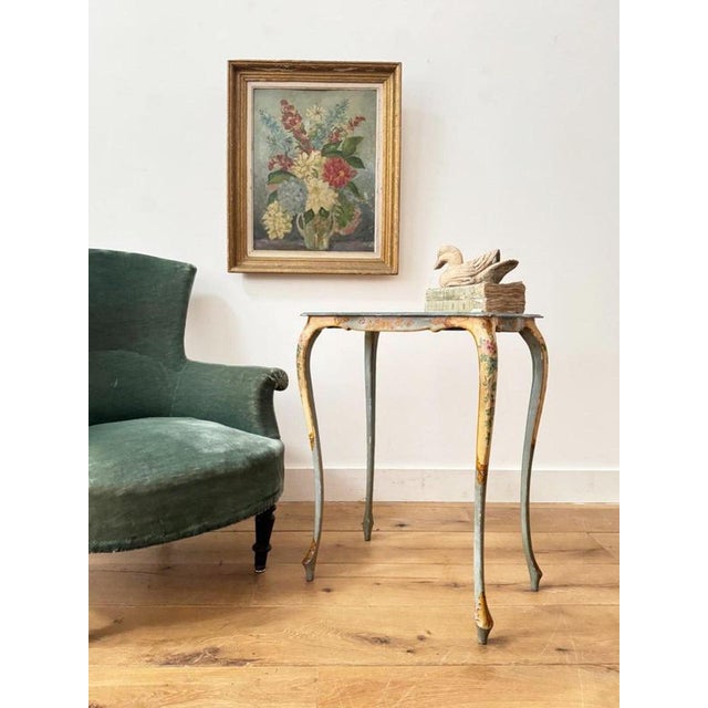 20th Century French Hand Painted Side Table For Sale - Image 7 of 7