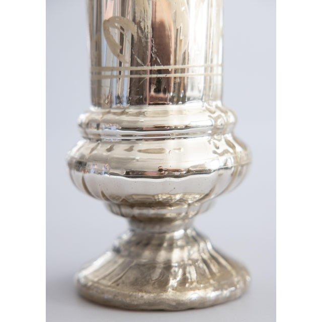 Large 19th Century French Silvered Mercury Glass Vases - A Pair For Sale - Image 10 of 12