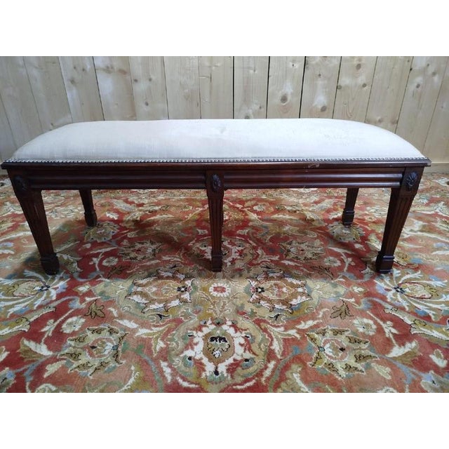 Louis XVI Fabric Piano Bench For Sale - Image 10 of 10