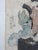 Japanese Early Kunisada I Utagawa Beauty Sewing Japanese Woodblock For Sale - Image 3 of 9