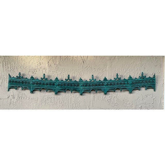 American Funky Exquisite Antique Bronze Architectural Wall Hanging For Sale - Image 3 of 18