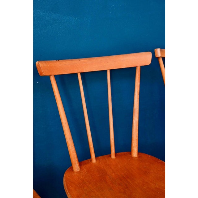 Vintage Bistro Chairs with Spindles, 1950s, Set of 4 For Sale - Image 6 of 11