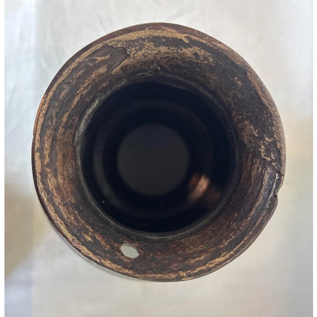 Metal Late 19th Century Chinese Bronze and Cloisonne Vase (Champleve) For Sale - Image 7 of 14