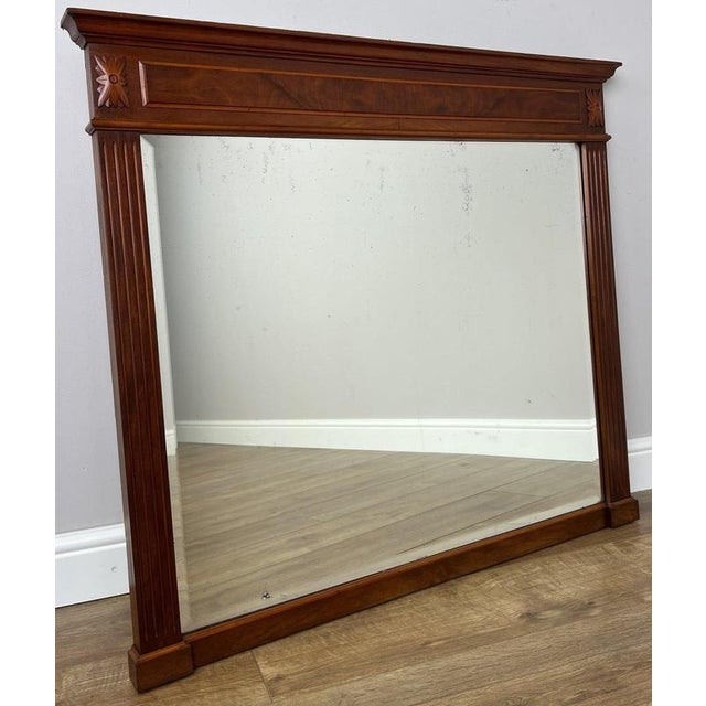 Antique French Carved Walnut Wall Mirror For Sale - Image 11 of 11