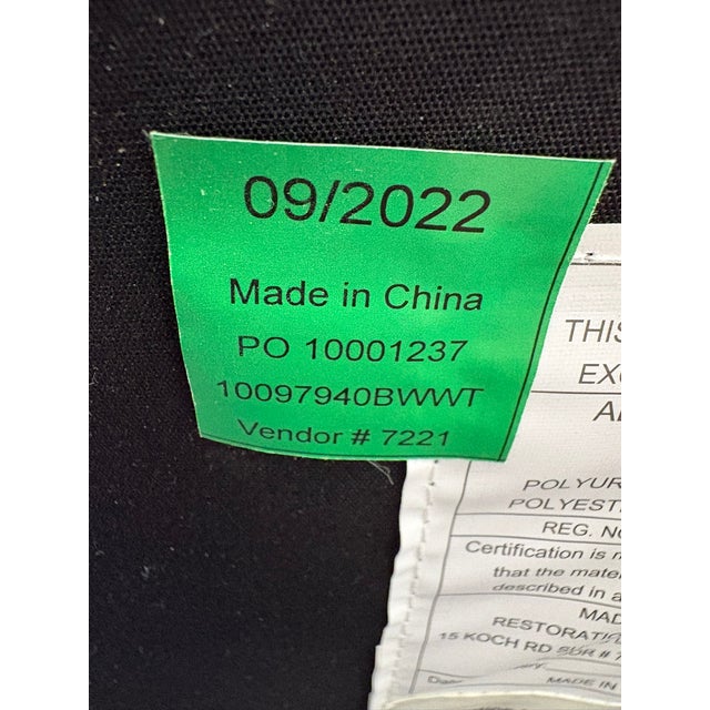 2020s Curated Set of Four Rh Ellison Fabric Dining Chairs Perennials® Performance Textured Linen Weave — White Recessed Caster Bases For Sale - Image 5 of 18