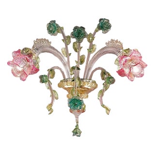 Floreal Murano Glass Wall Sconce by Simoeng For Sale