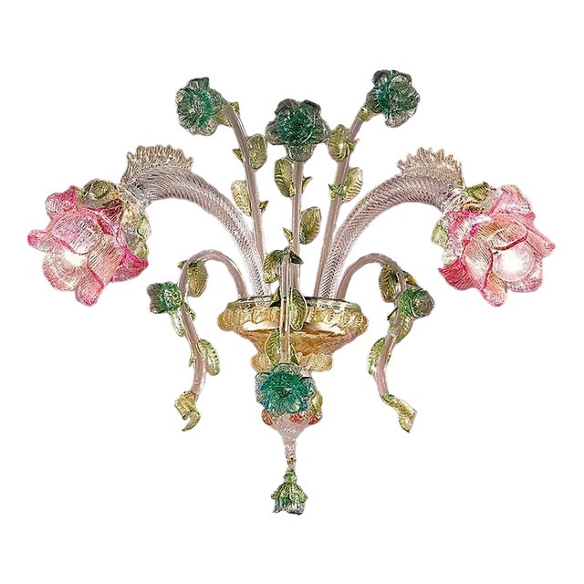 Floreal Murano Glass Wall Sconce by Simoeng For Sale