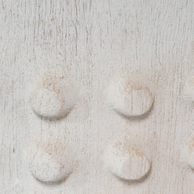 Jamie Young Studded Side Table, White Washed Wood For Sale - Image 4 of 7