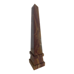 French Brown Marble Classical Obelisk