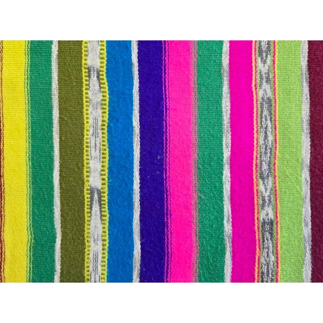 Vintage Guatemalan Textile in Bright Colors With Jaspe Ikat Detail, Just Over 5 Yards For Sale - Image 14 of 14