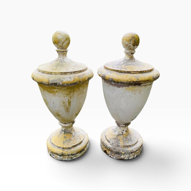 Antique Wood Urn Form Finials For Sale - Image 4 of 6