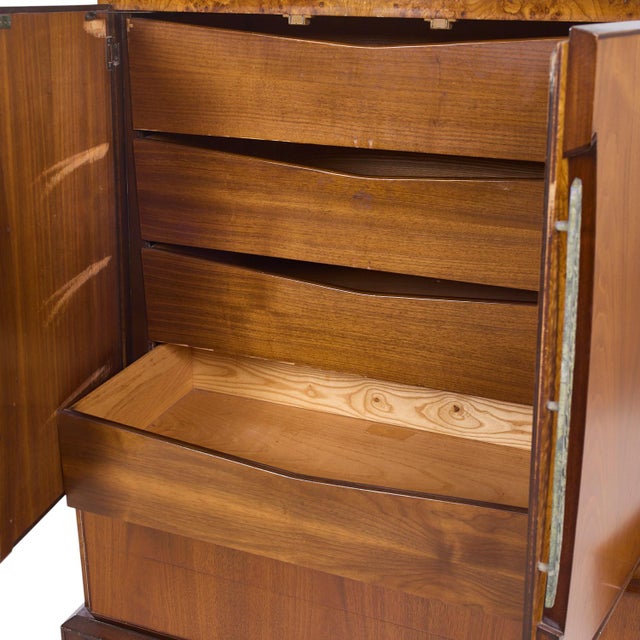 Wood Helen Hobey Baker Mid Century Walnut Highboy Dresser For Sale - Image 7 of 7