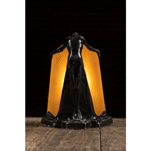 Art Deco Vintage Frankart Revival "Butterfly Nymph" Art Deco Lamp by Sarsparilla For Sale - Image 3 of 6