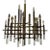 Mid-20th Century Lucite and Chrome Chandelier by Gaetano Scliolari For Sale