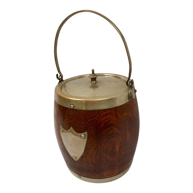 Vintage British Wood Biscuit Barrel Chairish