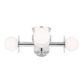 Kelly Wearstler by Visual Comfort Studio Nodes 4-Light Semi-Flush Mount in Polished Nickel For Sale
