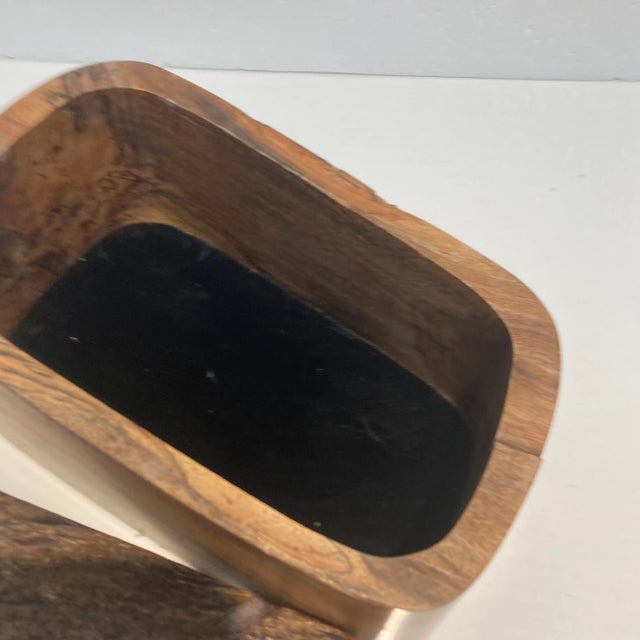 Wood Natural Wood Covered Box For Sale - Image 7 of 9