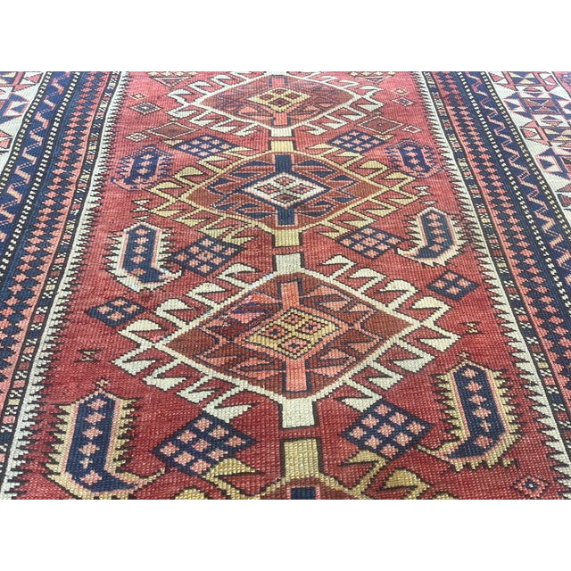 Antique Caucasian Kuba Rug 3'8" X 4’11" For Sale In New York - Image 6 of 6