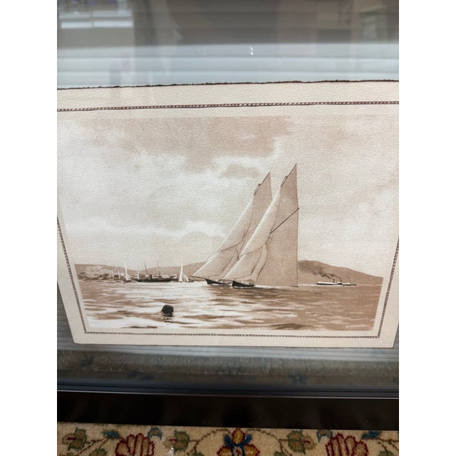 2010s Henry Shields for Soicher Marin Vintage Racing Sloops Lithographs, Set of Four For Sale - Image 5 of 12