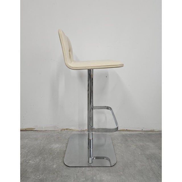 Postmodern Alo Bar Stool in Leather attributed to Massimo Iosa Ghini for Poltrona Frau, 1990s For Sale - Image 10 of 14