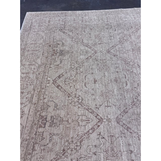 8ft 3in × 10ft 11in Gallery Ephesus Oushak Area Rug in Taupe Tones For Sale - Image 12 of 12