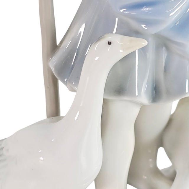 Late 20th Century Charming Metzler & Ortloff Porcelain Figurine – "Girl With Geese," Germany, 5.75” For Sale - Image 5 of 8