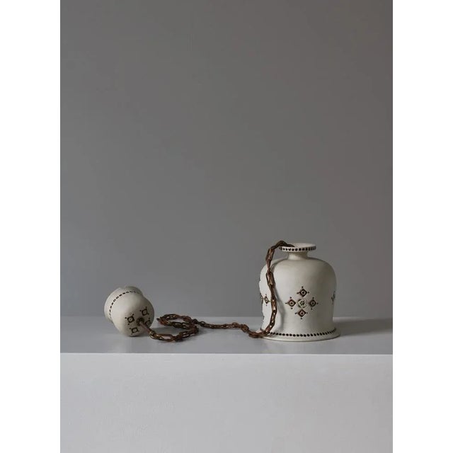 Danish Modern Stoneware Pendant Lamp attributed to Still Keramik, 1960s For Sale - Image 3 of 12