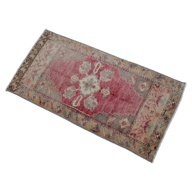 1970s Vintage Hand Knotted Small Rug, Kitchen, Bath Entry Decor 2x3 Ft Approx For Sale - Image 9 of 14