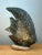 Wood Vintage Plaster Textured Abstract Fish Sculpture For Sale - Image 7 of 12