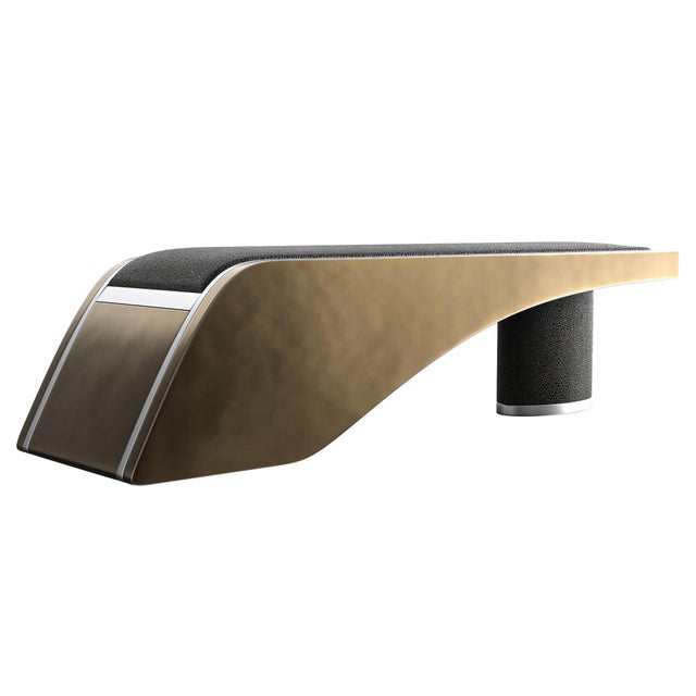 "Segno Di Rasoio" Bench with Bronze, Hand Made Bizimyer Furniture. Unmatched. Unrivalled. Designed by Hasan Samet...