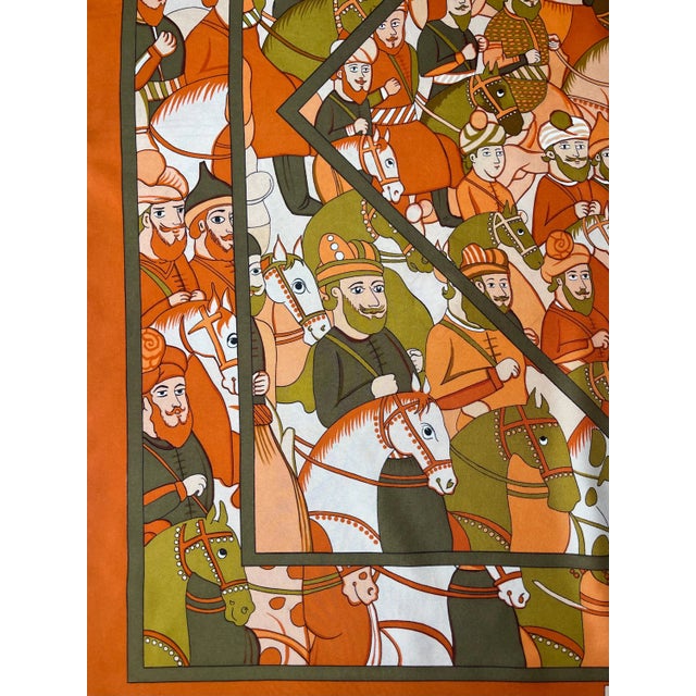 Textile HERMÈS ALI BABA Silk Scarf edited 1972 Pierre Peron For Sale - Image 7 of 12