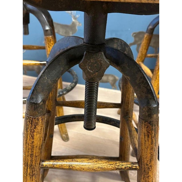 Vintage Industrial Stools, Set of 3 For Sale - Image 6 of 8