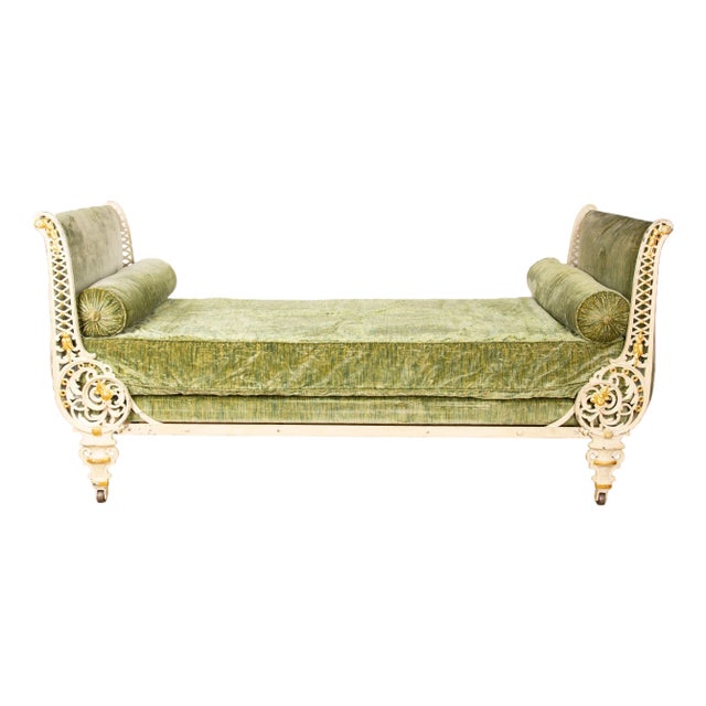 Belle Époque French Gilded Iron Daybed, 19th Century For Sale