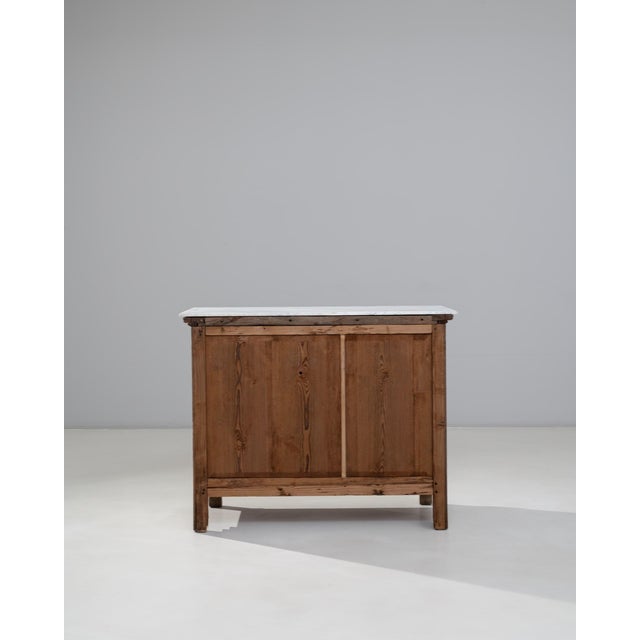 19th Century French Louis XVI Oak Chest of Drawers With Marble Top For Sale - Image 18 of 18