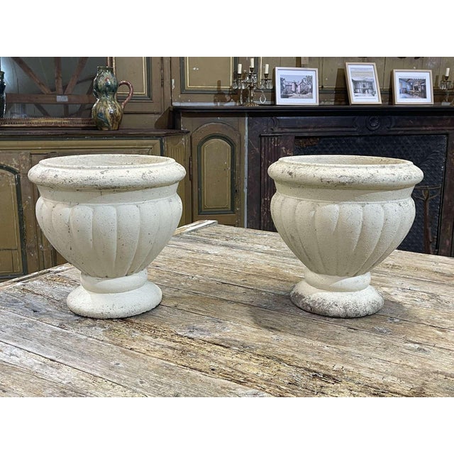 Vintage Stone Planters, 1970s, Set of 2 For Sale - Image 4 of 4