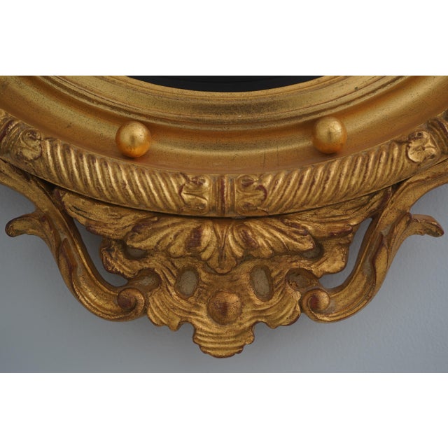 Gold Carvers Guild Gold Federal Style Bulls Eye Mirror For Sale - Image 8 of 12
